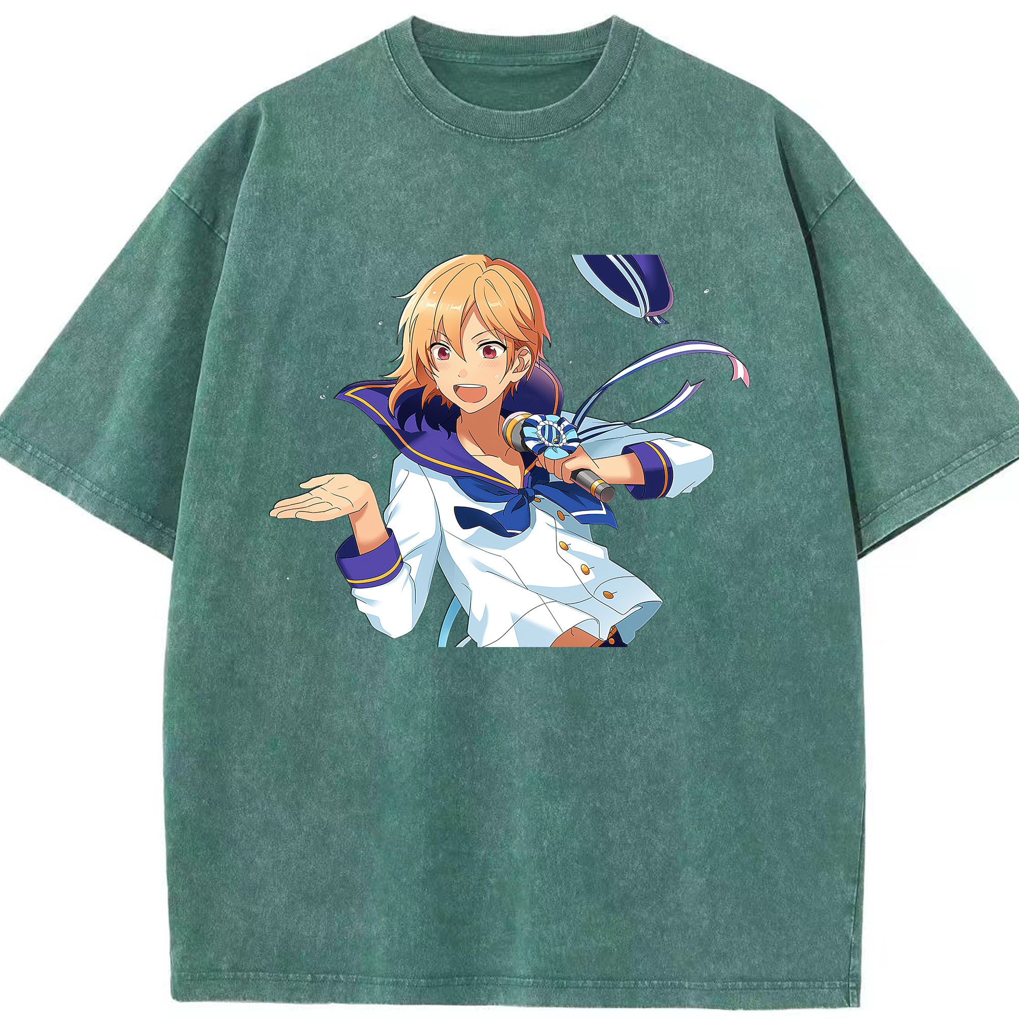 （画像用） あんさんぶるスターズ! Ensemble Stars 綿100% ヴィンテージ風 半袖Tシャツ（フロントプリント）